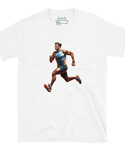 Kurzärmeliges Unisex-T-Shirt mit Sportmotiv